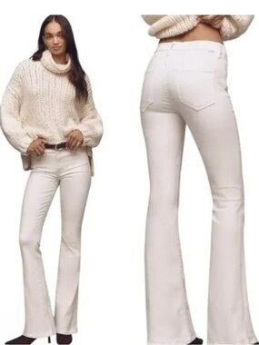 🆕 MOTHER High-Waisted Weekender Skimp in Marshmellow Cream 29 NWOT